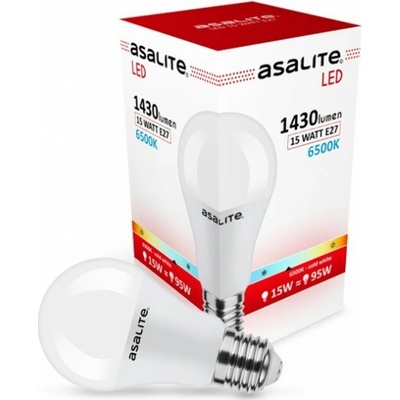 Asalite ASAL0107 LED žiarovka E27 15 W klasická banka mliečna K 6500