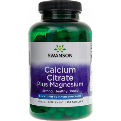 Swanson Calcium Citrate + Magnesium Vápník a hořčík 150 kapslí