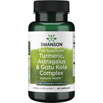 Swanson Full Spectrum Turmeric, Astragalus & Gotu Kola Complex [60 капсули]