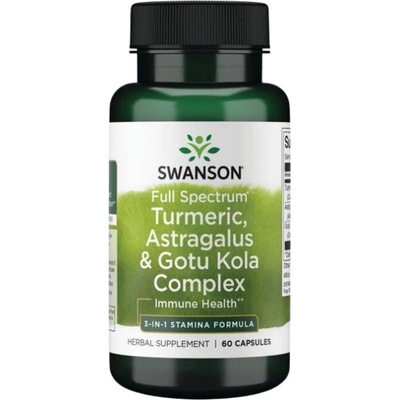 Swanson Full Spectrum Turmeric, Astragalus & Gotu Kola Complex [60 капсули]