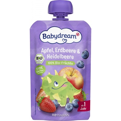 Babydream BIO jablko, jahoda, borůvka 100 g – Zboží Dáma