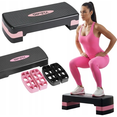 STEP NA CVIČENÍ FITNESS AEROBIKU SCHŮDEK PLOŠINA 3-ÚROVNĚ VYSOKÝ GYMTEK