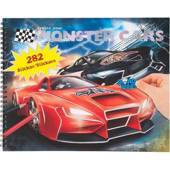 Omalovánka Monster Cars 282 samolepek