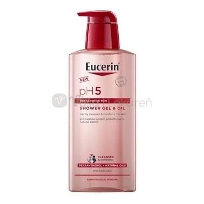 Eucerin pH5 Sprchový gél & olej na suchú citlivú pokožku 400 ml gél/olej na sprchovanie
