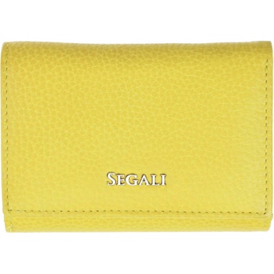 Dámská kožená malá peněženka SEGALI 7106 B pastel yellow světle žlutá SEGALI