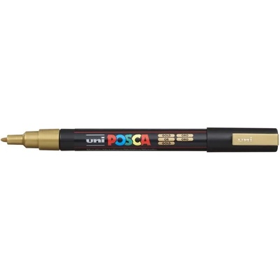 uni Декоративен маркер, 0, 9-1, 3 мм, UNI "Posca PC-3M", златен 284729000 (284729000)