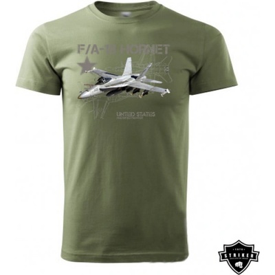 Tričko Striker Boeing F-18 Hornet olivové
