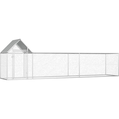 vidaXL Klec pro kuřata 5 × 1 × 1,5 m, pozinkovaná ocel stříbrná 9799.144555