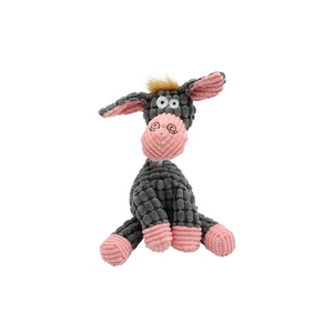 Uniq Pets Squeakies Sitting Donkey - плюшена играчка магаренце за куче с пищялка, 24 см