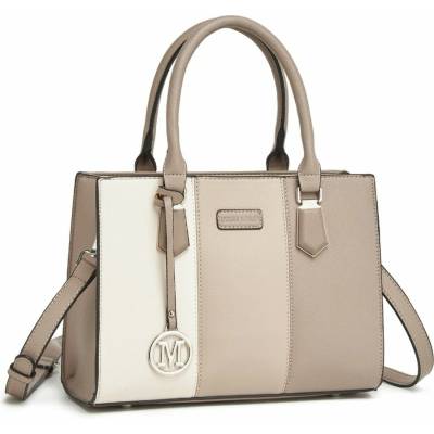Miss Lulu Elegantná trojfarebná kabelka khaki