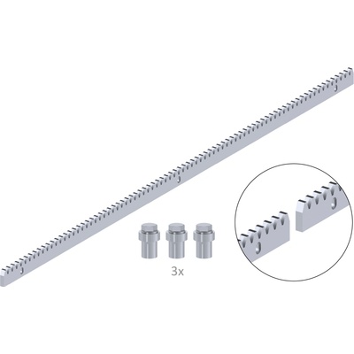Hrebeň kov 30 x 8 x 1000 mm, M4, max do 1200 kg
