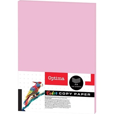Optima Цветна хартия за копирни машини optima a/4 75 г неоново розово 100 листа/пакет 130069 (130069)