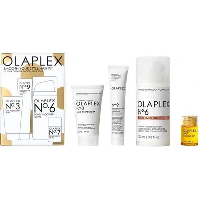 Olaplex Holiday Smooth Your Style Hair Kit - Vlasová kúra No. 3 30 ml + sérum No. 9 20 ml + regenerační krém No. 6 100 ml + olej No. 7 7,5 ml Dárková sada
