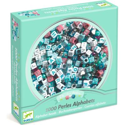 Abecedové korálky Djeco - Silver