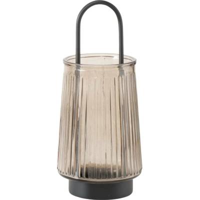 Boltze Home Skleněný svícen, 25,5 cm, IVER, béžový béžová