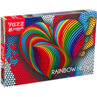 Yazz Пъзел Yazz Puzzle от 1000 части - Многоцветно сърце (3824)