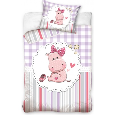 Carbotex obliečky Ružový hrošík 100 x 135 cm