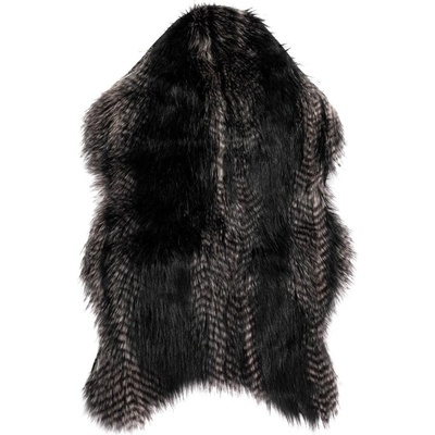 Tiseco Home Studio Черна изкуствена кожа Лисица, 50 x 80 cm - Tiseco Home Studio (9456BLACK)