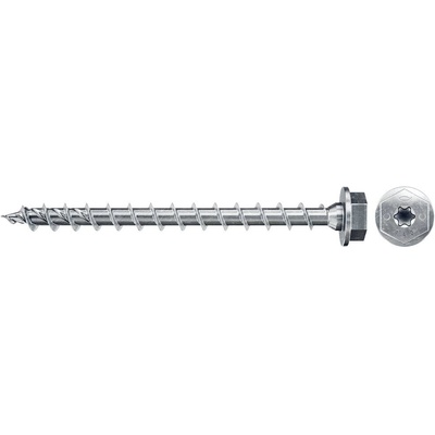 Fischer PowerFast II 566379 skrutka so šesťhranom 10 mm 140 mm vnútorná hviezdica ocel glavanizované zinkom 50 ks