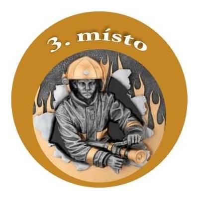 Emblém barevný EM39 hasič 3.místo
