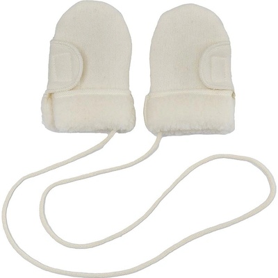 Zimní merino fleece rukavice dětské bezpalcové bílé LORITA – Zboží Dáma