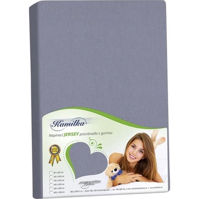 Bellatex jersey prostěradlo šedé 180x200x40