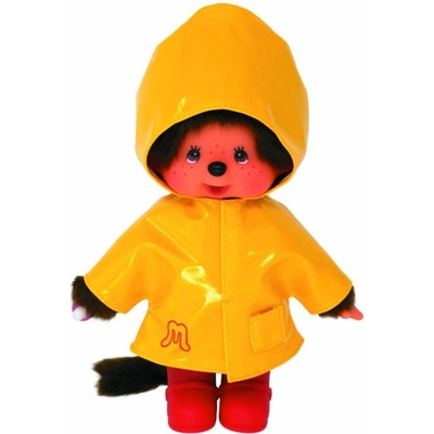Monchhichi Mončiči chlapec v žltej pláštenke 20 cm