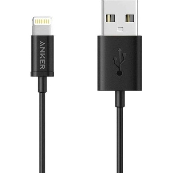 Anker Кабел Anker A8012H12, от USB A(м) към Lightning(м), 0.9m, черен (A8012H12)