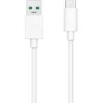 OPPO VOOC USB кабел за данни - Type-C, 100 см, БЯЛ (DL129 / D301)