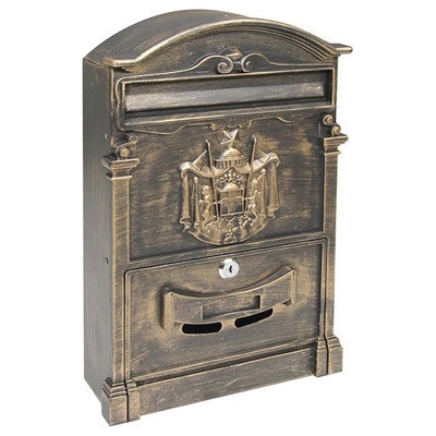 Poštová schránka BK.301.ZP hliník/oceľ zlatá rustikálna