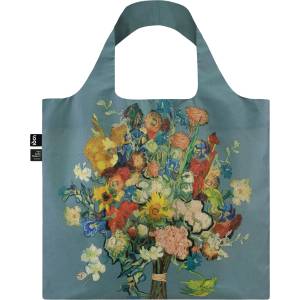 LOQI Чанта тип торба LOQI Museum Vincent van Gogh Flower Pattern от рециклиран материал синя (VGM.AB)