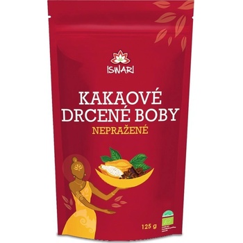 Iswari Nepražené kakaové boby drcené Bio 125 g