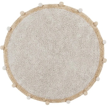 Lorena Canals Бежов ръчно изработен памучен детски килим подходящ за пране ø120 cm Bubbly Honey - Lorena Canals (C-BUBBLY-HNY)