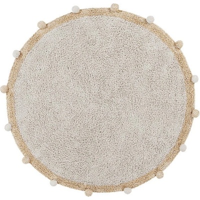 Lorena Canals Бежов ръчно изработен памучен детски килим подходящ за пране ø120 cm Bubbly Honey - Lorena Canals (C-BUBBLY-HNY)