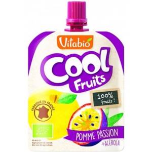 Vitabio Плодов мус Vitabio - Ябълка, маракуя и ацерола, 90 g (3288131610078) - baby