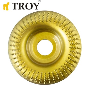 TROY Диск за дърво - за ъглошлайф / Диск за шлайфане на дърво / Troy 25070 / 100 мм - овал - тороид (T 25070)