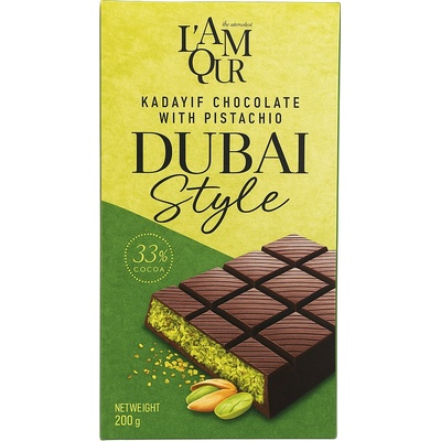 Lusogourmet Dubajská čokoláda s pistáciovou náplní 200 g