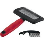Ferplast Dog and cat slicker brush - Четка за кучета и котки за финно разресване на козината + гребен, 16 x 9, 8 x h 3, 3 см