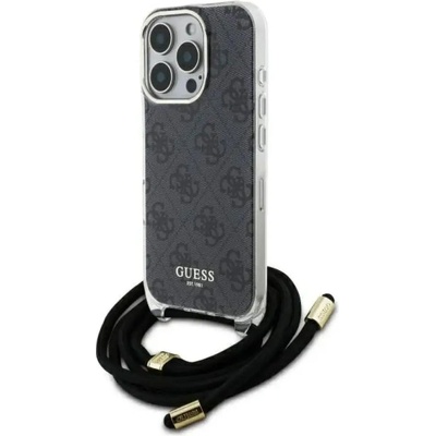 GUESS Калъф Guess Crossbody Cord 4G Print Case за iPhone 16 Pro Max - черен (3666339345150)