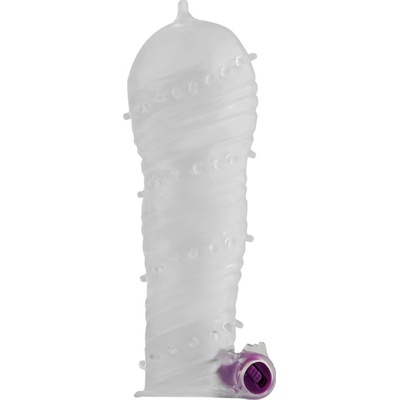 OhMama Textured Penis Sleeve with Vibrating Bullet 229813