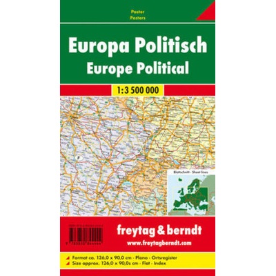 Európa politická 1:3,5 mil. nástenná, lamino+lišta