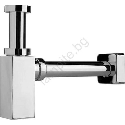 Jika h3747300040001 - Квадратен сифон за мивка cubito, лъскав хром (lf0078)