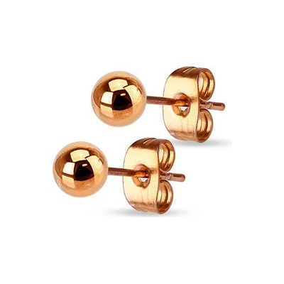 Šperky4U zlacené náušnice kuličky BX1053-04