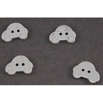 Auto - gombík - viac farieb - rozměry 1,5 cm x 1,2 cm šedá_CEZ2768
