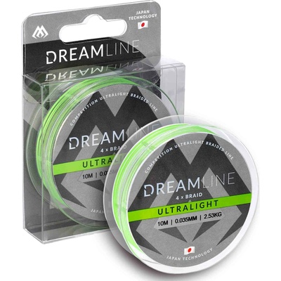 Mikado Šňůra Dreamline Ultralight Fluo Green 10m 0,035mm 2,53kg