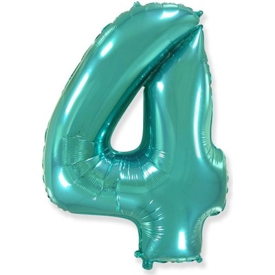 FLEXMETAL Balón foliový číslice tyrkysová Tiffany 115 cm 4