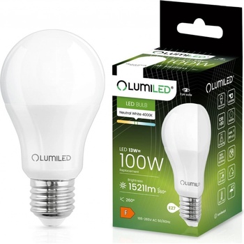 Lumiled LED žiarovka E27 A60 13W = 100W 1521lm 4000K Neutral 260°
