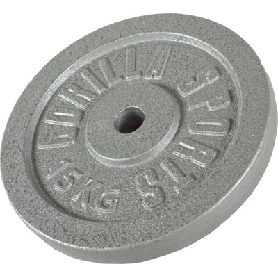 Gorilla Sports liatinový záťažový kotúč 15 kg 30 mm
