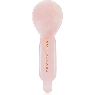 Crystallove Rose Quartz Spoon Eye Gua Sha masážna pomôcka na očné okolie 1 ks