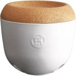Emile henry (Франция) Керамичен канистър за чесън emile henry garlic pot с капак - Ø14, 5 см - цвят бял (eh 8763-10)
